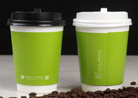 PE bedekte Beschikbare Dubbele Muurdocument Koffiekoppen voor Drank met Deksels met een laag