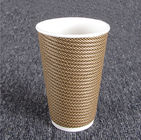 Full Printed Coffee Paper Cups With Lids For Hot Drinks , Environment Friendly