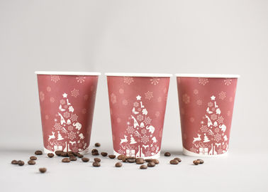 China Rekupereerbaar 12oz-Wegwerpproduct om te gaan Koffiekoppen met Plastic Dekking, Rode Kleur fabriek